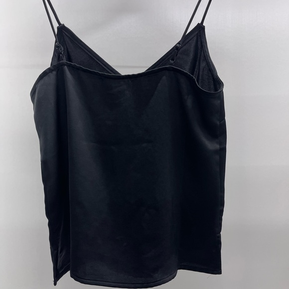 a new day Black Satin V-Neck Cami with Adjustable Straps - Picture 2 of 3
